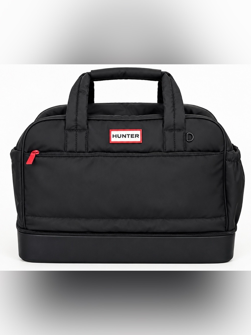 Hunter Puffer Weekender Duffel Bag Black Travel Carry-On Shoe Compartment NWT